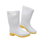 Rubber safety shoes, weight 1.4 kg, size 41, white, slip resistant, impact protection up to 200 joules