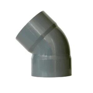 UPVC Elbow 45° Non Pressure Size 200 mm Gray | Al-Munif Factory | ALMUIF PIPES