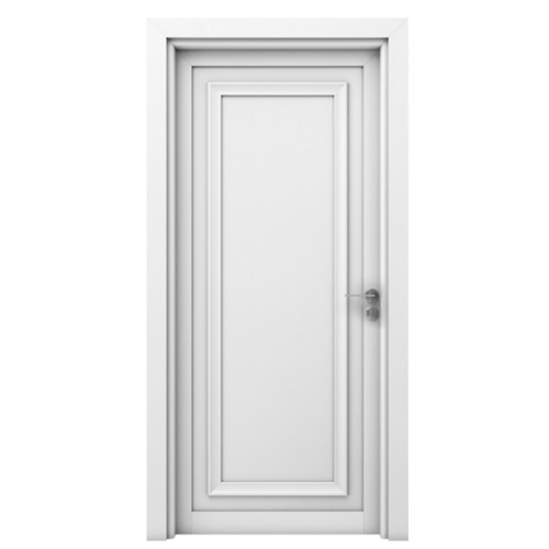 Premium Wooden Door Solid Natural Wood 235x115 cm, White, 6 cm Thickness | EX07