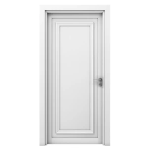 Premium Wooden Door Solid Natural Wood 235x115 cm, White, 6 cm Thickness | EX07