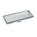 صفاية ارضية للحمام، ستانلس ستيل، لون فضى، ابعاد 30×10 سم 