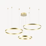 Modern Moon Beam Chandelier Luxury Design, Size 64 x 15 x 64 cm, Gold Color