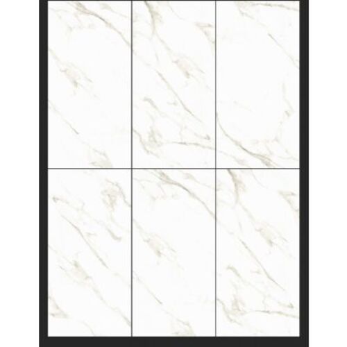 Porcelain Flooring Marble Design 60x120 cm White with Gold | 