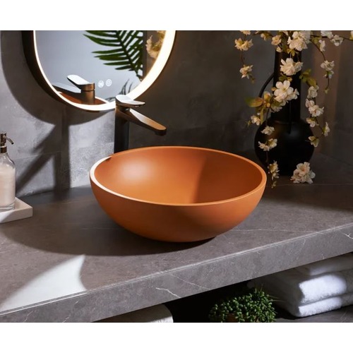 Counter Porcelain Wash Basin Width 14.5 cm Length 44 cm, Brown Color | Abyat Company