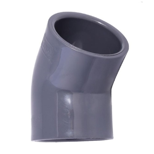 UPVC Plastic Elbow 45° Size 250 mm Gray Color | ALMUIF PIPES