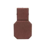 Monaco Interlock Tiles, Size 22.5 cm × 14 cm, Thickness 6 cm, Dark Red | Al Sarif Company