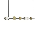 Modern Chandelier with Unique Design, Length 120 cm, Black | Gold
