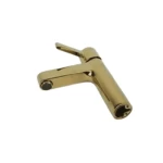 Tall Washbasin Mixer with Thin Handle, golden Color | ASK