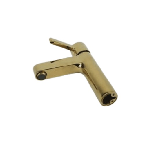 Tall Washbasin Mixer Thin Handle, Golden Color | Ask Thermal Pipes Factory