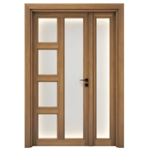 Classic Wooden Double Door Brown, Size 160×235 cm, Model GPR07 | YT-29471296