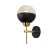 Modern Wall Chandelier, Black and Gold Color, 33 cm Length, 15 cm Width