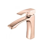 Lima Washbasin Faucet, Rose Gold Color, Height 20 cm
