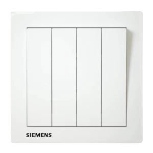 مفتاح رباعي 10 امبير 86×86 مم، لون ابيض، 250 فولت | Siemens (Delta Relfa)