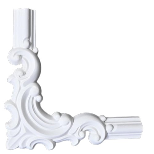 Decorative Foam Edge 24x24 cm for Overhead Ceiling Covering | Luxury line
