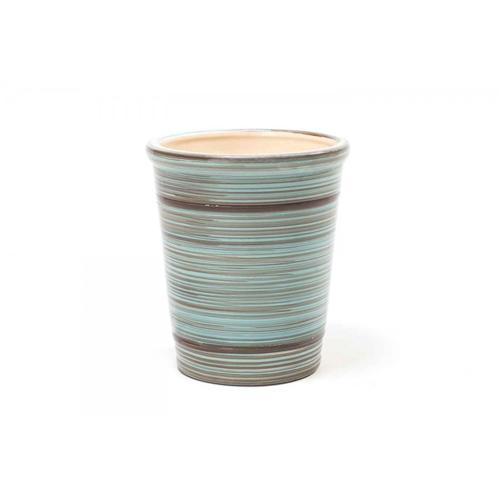 فازة سيراميك تصميم اسطواني 25×19 سم | حدائق السلطان