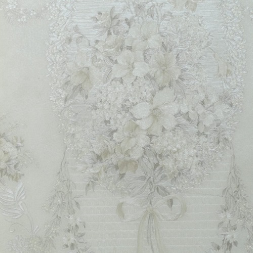 Floral Wallpaper Vinyl Wrap 15.6m x 106cm Gray | Luxury line