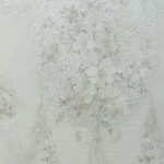 Floral wallpaper, vinyl wrap, length 15.6 m, width 106 cm, gray color