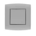 مفتاح كهرباء مفرد دركسيون 20 امبير أمنية الفنار مقاس 7×7 سم اللون رمادي بحلقة رمادى