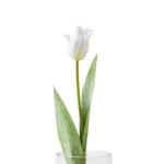 ورد صناعى توليب للزينة، لون ابيض، حجم 61 سم