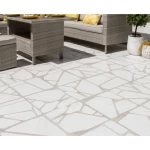 Outdoor Ceramic Floor Tiles 13 mm Thick, Size 43x43 cm, Beige, Amalfi Model