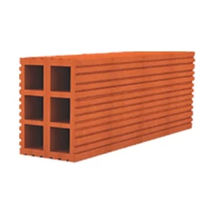 Hollow Red Bricks 6 Holes Size 40×20×10 cm, Red Color | Al-Khayyat for red bricks