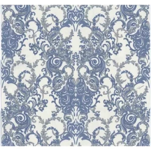 Classic Wallpaper Length 10m, Width 0.70m, Blue Color, Model 15065 | Balbaid Decor Company