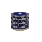 Ceramic Decorative Small Fountain With Overhead Lighting, Blue With Beige, Size 22.7 × 11.8 cm, Product Number 23C6015ULED