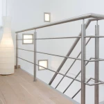 درابزين جانبي ستانلس ستيل بمقبض دائري 1.25 بوصة ارتفاع 110 سم