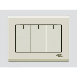 مفتاح ثلاثي 7×7 سم 16 أمبير لون بيج | Art DNA