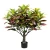 شجيرة زهرة الكروتون الصناعية، طول 150 سم، لون أخضر وارجواني 