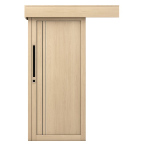Plastic Sliding Doors WPC Size 600×600 cm Light Wood, Model BM02 | 