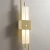 Contemporary LED Wall Lamp, 7 Watt, 54 cm Height, 12 cm Width, Golden Color