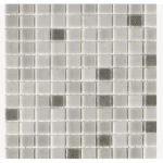 Gloss Mosaic Tiles Size 31.6×31.6 cm, Gray Color, Fluro Design | Abyat Company