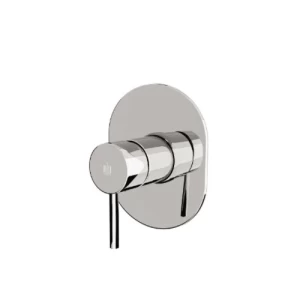 One Way Shower Mixer Size 12.4×12×15 cm, Glossy Chrome Color