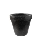 Fiberglass Plant Pot, Width 39 cm Height 45 cm, Black Color