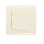 مفتاح كهرباء عريض مفرد دركسيون 10 امبير  ألف الفنار مقاس 7×7 سم اللون بيج 