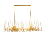 Luxury Crystal Chandelier, width 145 cm, height 34 cm, gold color