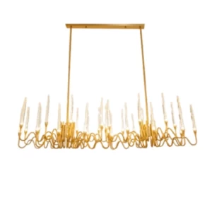 Luxury Crystal Chandelier 145 cm Width, 34 cm Height, Gold Color | 48624