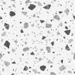 Floor tiles, 14 mm thick, size 60 x 60 cm, white color, terrazzo design |  Riyadh Ceramics