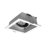 إطار سبوت لايت مربع، متحرك، مقاس 76×76 مم، أبيض 