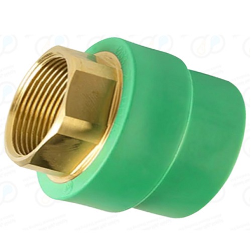 PPR Plastic Adapter Hex Female Thread Size 63 mm × 2 Inch SDR 5, Green | Al mona for innovative pipe solutions