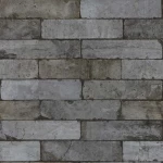 German stone wallpaper, size 10 m x 0.53 m, gray color, model 446333  