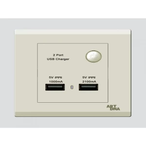 مخرج شحن USB مقاس 7×7 سم 3.1 أمبير لون بيج | Art DNA E3 موديل 15502
