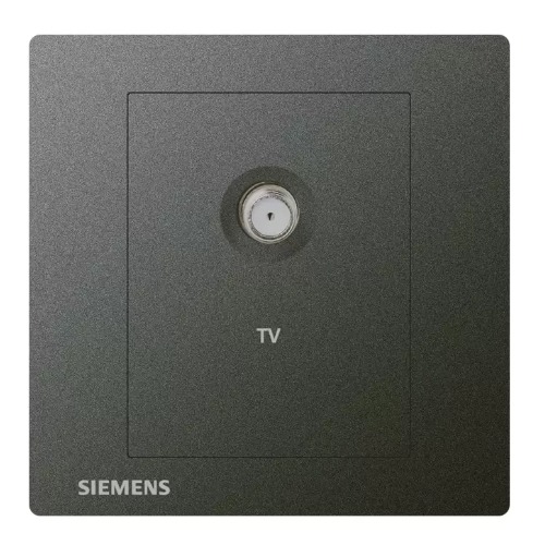 فيش تلفزيون مفرد 86×86 مم رمادي داكن، Siemens (Delta Relfa)