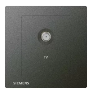 فيش تلفزيون مفرد 86×86 مم رمادي داكن، Siemens (Delta Relfa)