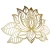 Metallic Decorative Board Lotus Flower, Golden Color, 68 cm Width, 44 cm Height