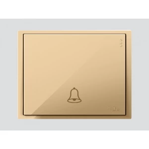 Doorbell Switch D3 Piano, 7×7 cm, Gold Color, 10 Amp | Art DNA