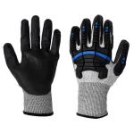 Shock Resistant Gloves, Blue/Black Color, size 11 XXLarge