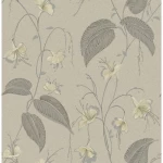 American Wallpaper pale Gray Color Floral Design, Size 10mx0.53m, Model ZA31308