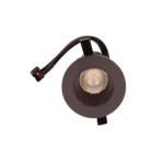 Small Black LED Spotlight, 3W Power, 4 cm Depth, 3.6 cm Outer Frame